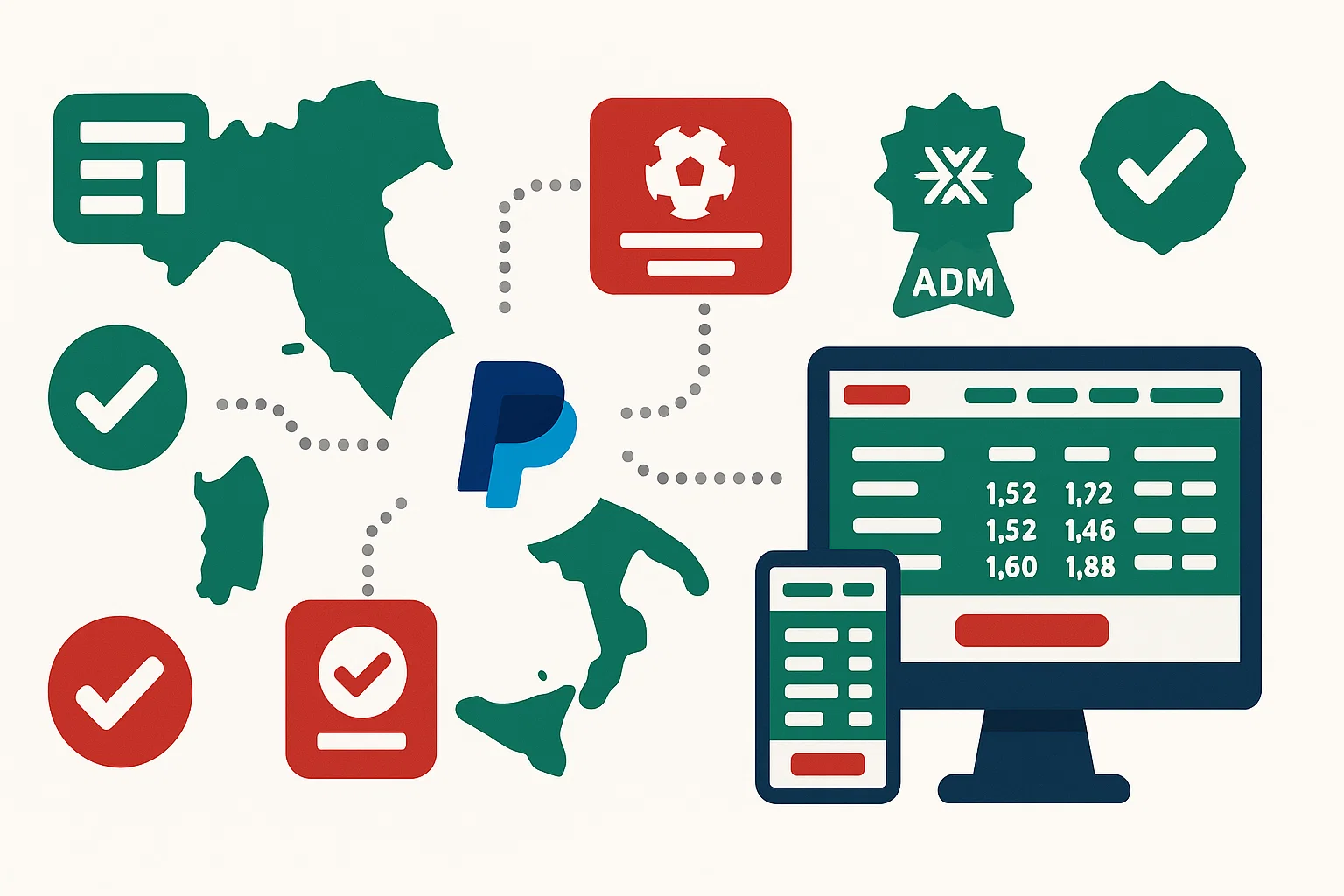 Bookmaker italiani autorizzati ADM che accettano PayPal per depositi e prelievi