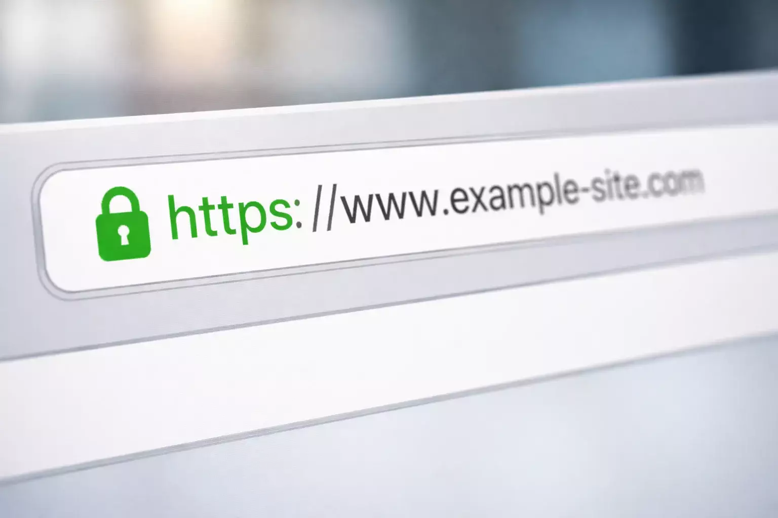 Barra browser con lucchetto verde HTTPS e certificato sicuro